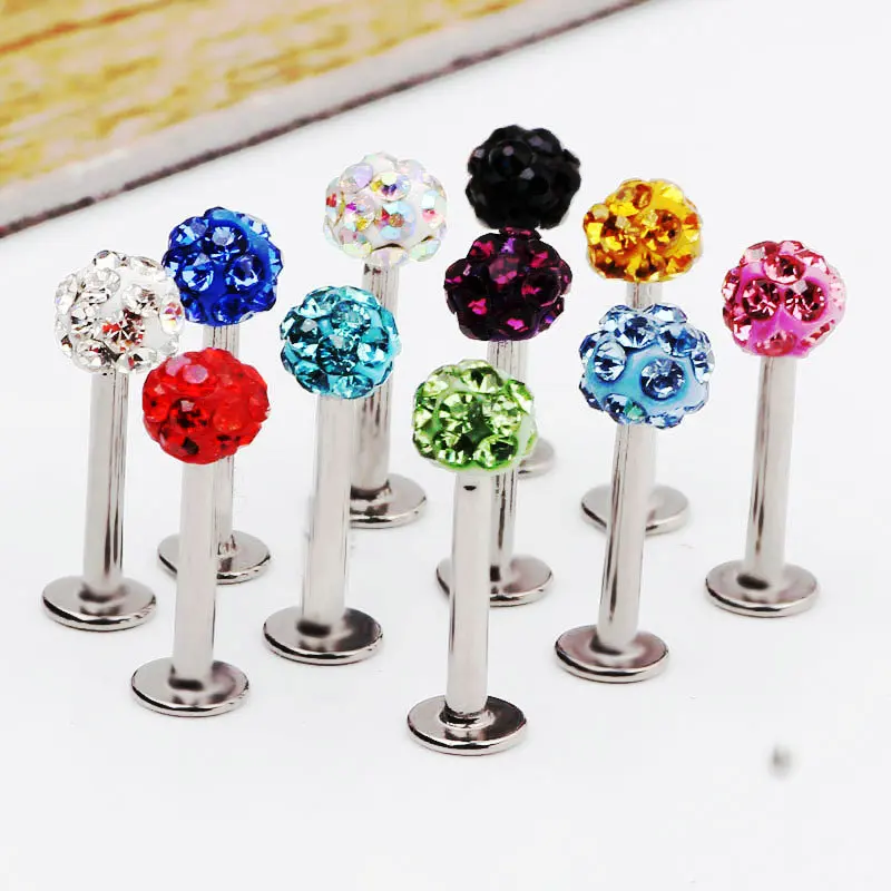 1 шт Кристалл Larbet кольцо нержавеющая сталь губы серьги пирсинг ювелирные изделия