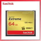 Карта памяти SanDisk Extreme, 32 ГБ, 64 ГБ, 128 ГБ, CF-карта, компактная флеш-карта для камеры SDCFXS, 4K, 4K, флеш-карта, карта памяти, для камеры SDCFXS