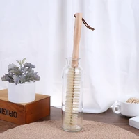 new wooden unique design baby bottles scrubbing cleaning tool kitchen cleaner washing cleaning long handle brush cleaning brush