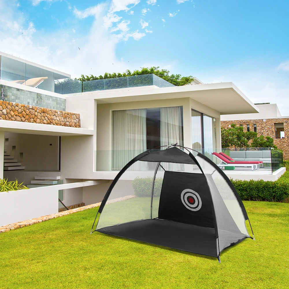 

New Indoor Outdoor 2 M*1.4 M*1 M Golf Swing Practice Net Golf Training Hitting Cage Garden Grassland Practice Tent Training Aids