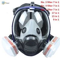 gas mask 6800 7 in 1 6001 gas mask acid dust mask gas mask paint pesticide spray silicone filter laboratory cartridge welding