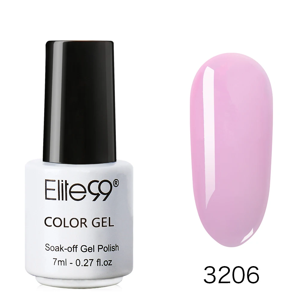 7ML 3206 Elite99 обнаженный желе для дизайна ногтей Гель-лак замочить от маникюра конфеты Гель-лак для ногтей полупрозрачный Светодиодный УФ-гель лак для ногтей - Цвет: 7ML 3206