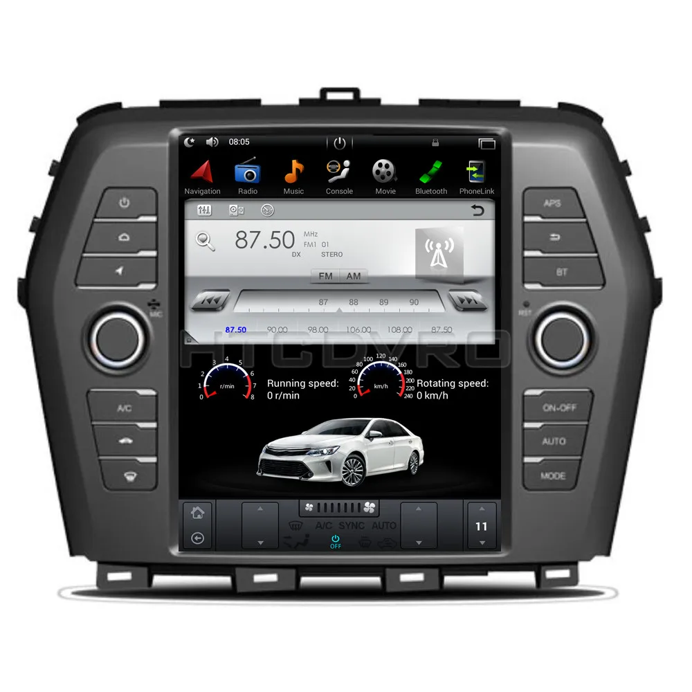 YMODVHT 10 4 дюйма Telsa стиль вертикальный экран четырехъядерный Android 7 1 2 Гб RAM