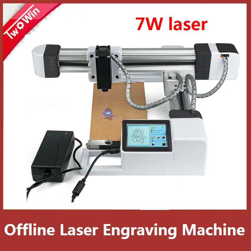 7 Вт USB автономный лазерный гравировальный станок Рабочая зона 15 5x17 5 см DIY логотип