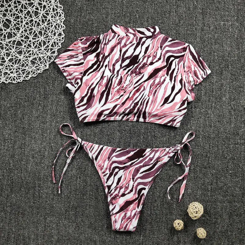 Женский комплект бикини с чашками пуш ап и бюстгальтером низкой талией бандажный