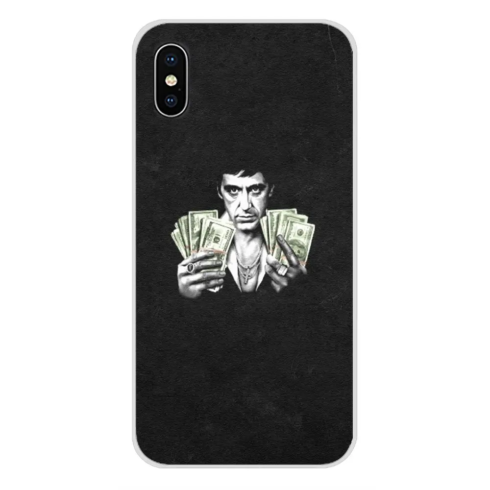 Scarface Тони Монтана удивительно для samsung A10 A30 A40 A50 A60 A70 Galaxy S2 Note 2 3 большое ядро Prime прозрачных чехлов из термопластичного полиуретана(TPU) на телефоны