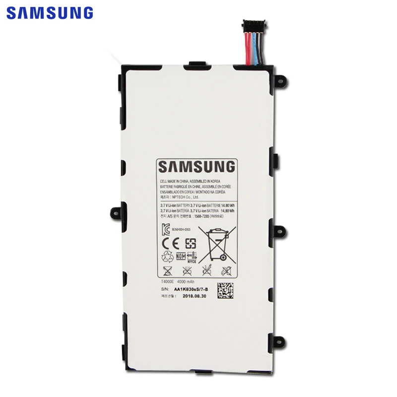 Samsung сменный аккумулятор T4000E для samsung GALAXY Tab3 7,0 T210 T211 T2105 T217a аутентичный Аккумулятор для планшета 4000 мАч