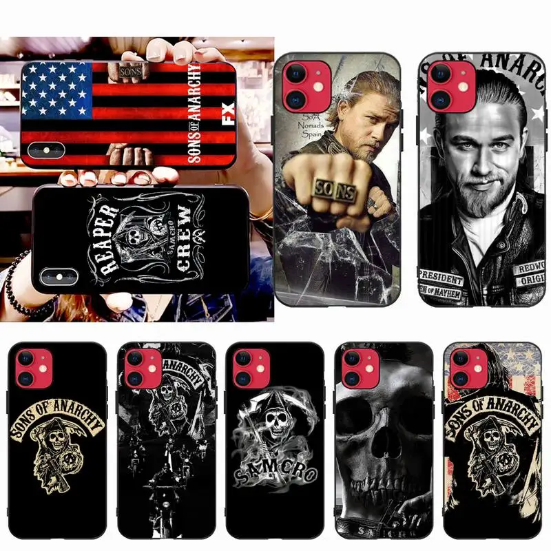 

YJZFDYRM Hot American TV Sons of Anarchy Phone Case for iPhone 11 pro XS MAX 8 7 6 6S Plus X 5S SE 2020 XR case