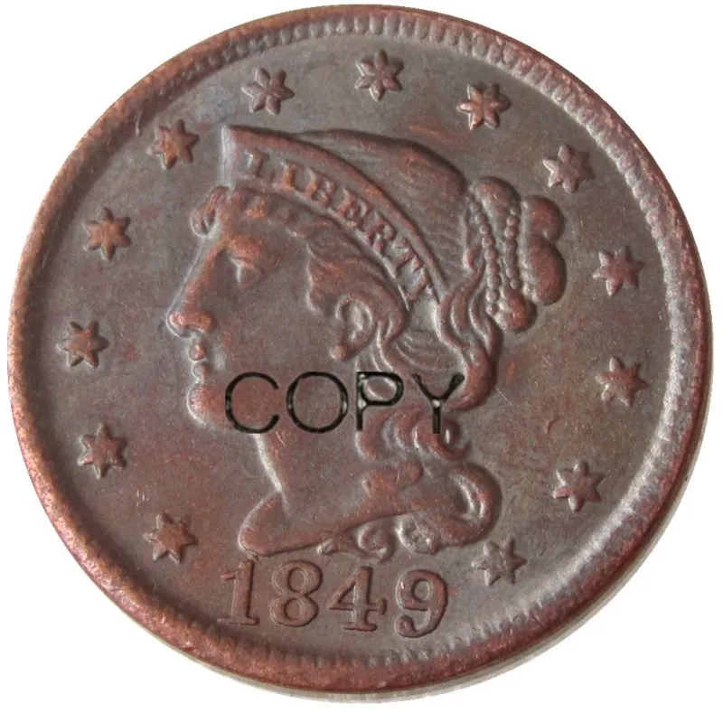 1849 плетеные волосы большие/один цент 100% CopperCopy монеты | Дом и сад