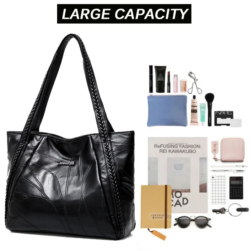

Leather Women Shoulder Bags Large Capacity Bag Hobo Women Handbag Fashion Designer Crossbody Vintage Leather Ladies Handbags