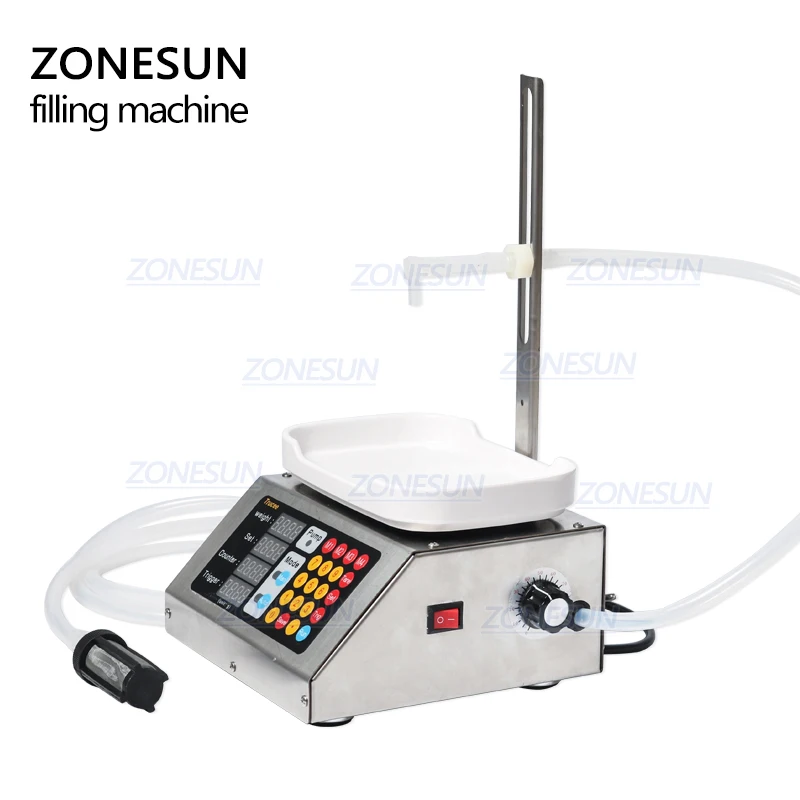 ZONESUN маленькая машина для розлива жидкости взвешивания сока молока небольших