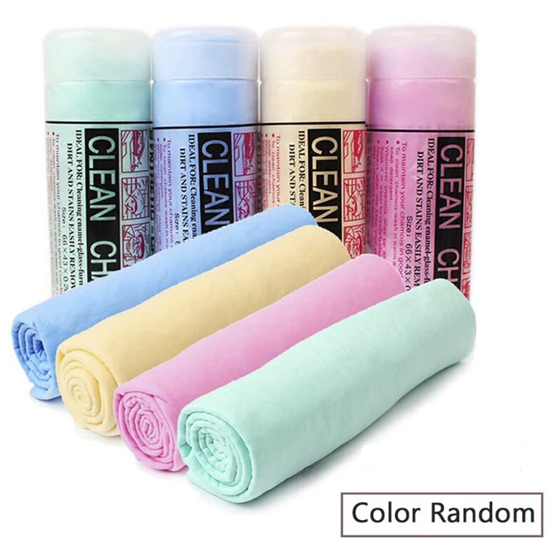 

Color newMagical Auto Care Suede PVA Deerskin Chamois Towels Car Cleaning Cham Towel Wash Cloth Sponge Super absorbent Random