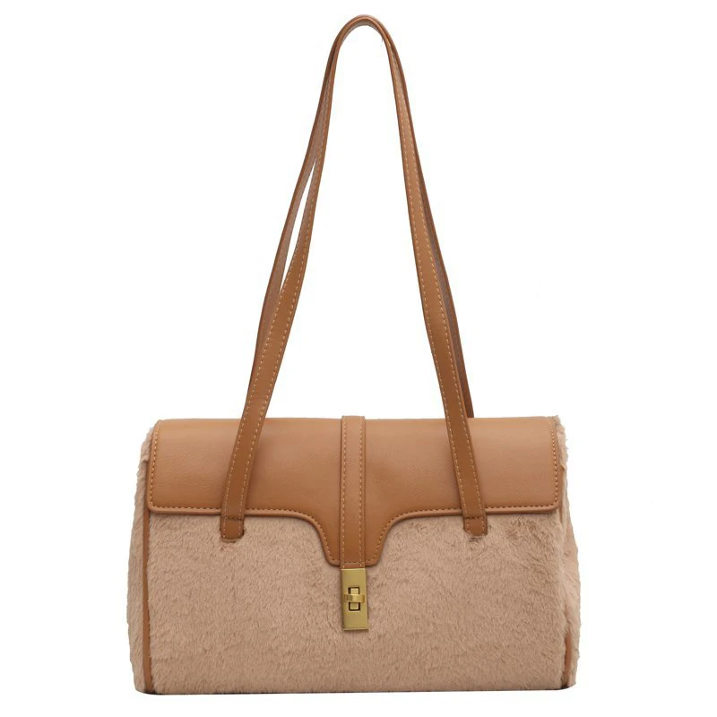 

Large Capacity Faux Suede Shoulder Bags For Women 2020 Winter New Lady Leopard Pattern Handbags Branded Designer Tote Bag Female