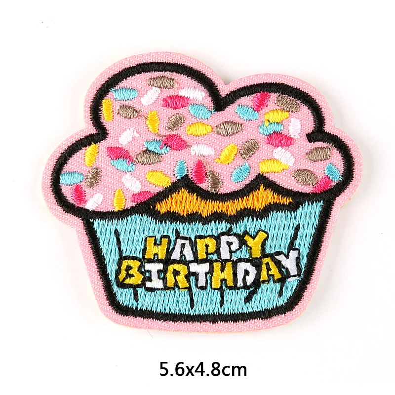 Мультяшные нашивки сделай сам с едой и тортом аксессуары аппликация на одежду