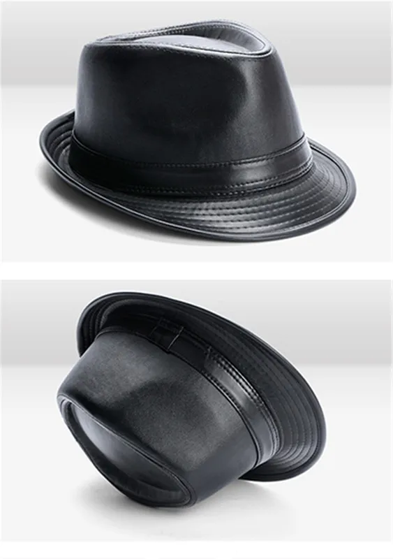 Новая мужская шляпа кожаный Джаз классическое платье с леопардовым принтом