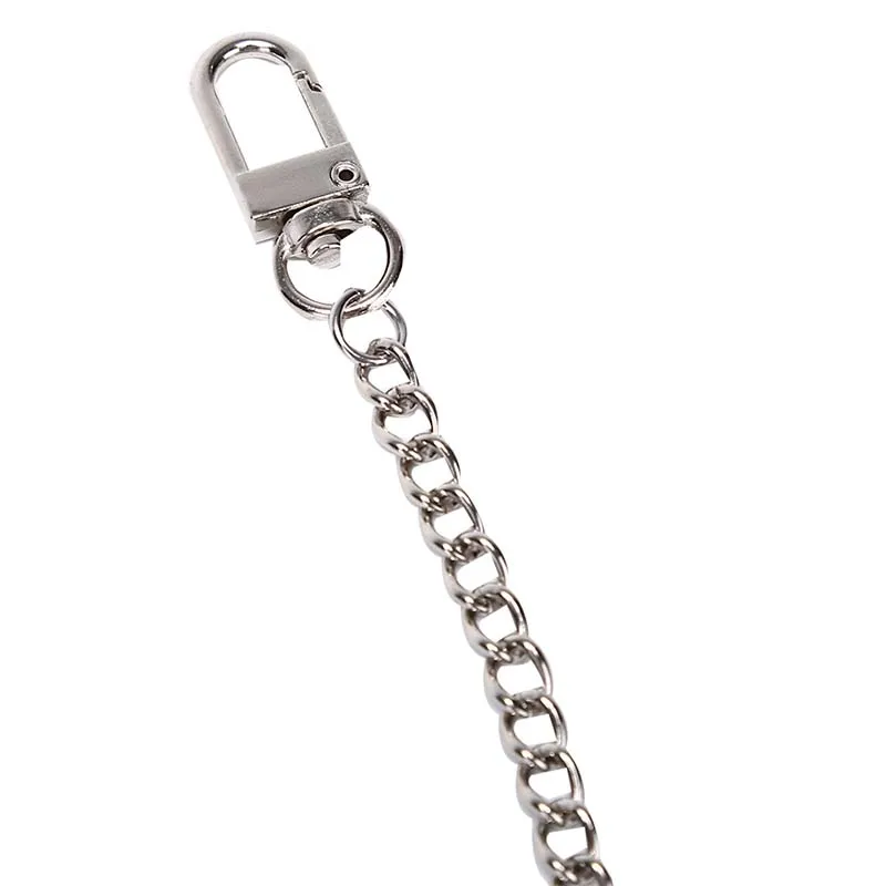 

Korean Fashion 38cm Rock Punk Metal Belt Chain Trousers Hipster Pant Jean Keychain Ring Clip Keyring Men's HipHop Jewelry