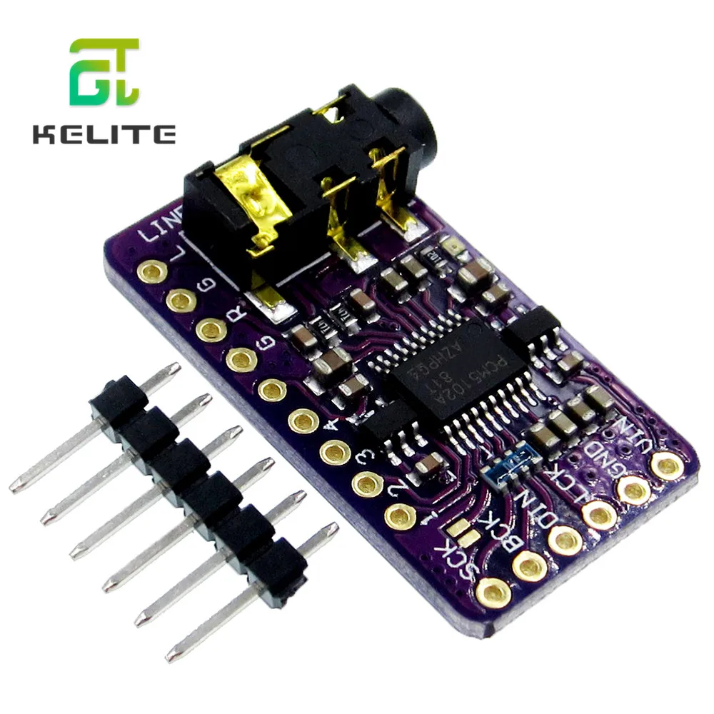 Интерфейс I2S PCM5102A DAC аудио декодер GY-PCM5102 плеер модуль для Raspberry Pi pHAT формат плата