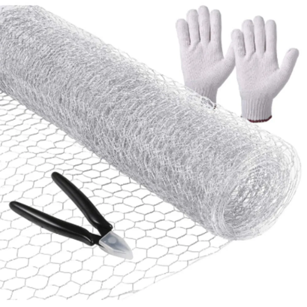 

Оцинкованная Шестигранная проволочная сетка для животных, сетка для забора, проволочная сетка подходит для поделок, легкая сетка для садов...