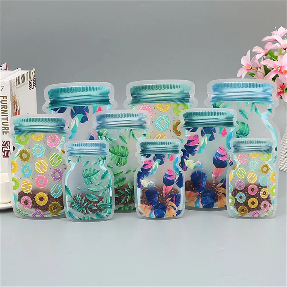 

Reusable Jar Bottles Bags Nuts Candy Cookies Bag Waterproof Seal Fresh Food Storage Bag Snacks Sandwich Zip Lock Bags