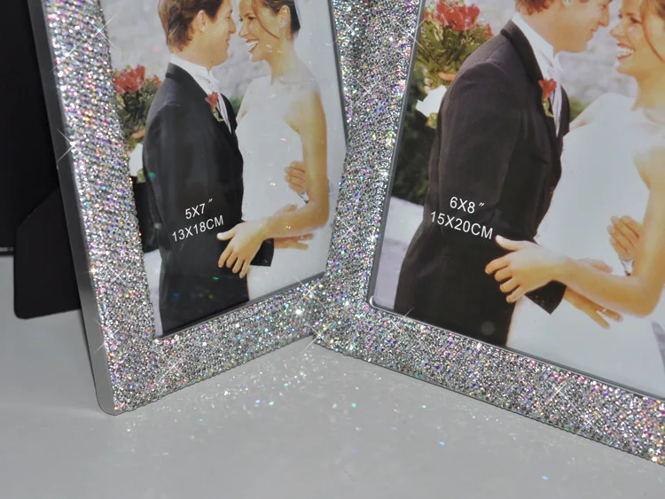 

6/7/8inch Styling Bling Frames for Pictures Personalized High-end Crystal Rhinestone Photo Frame Home Desk Decor Wall Frame