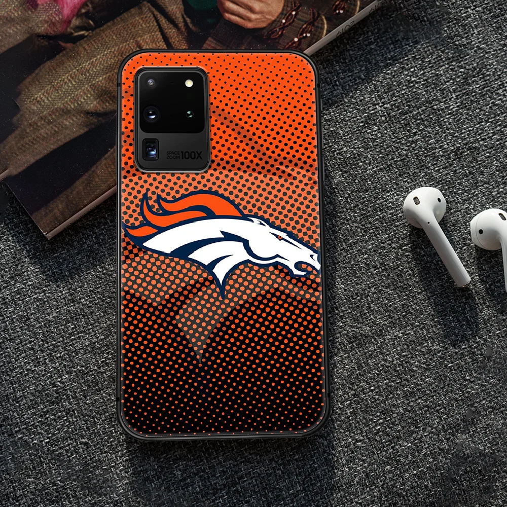 

Football Denver Bronco Rugby Phone Case Cover Hull For Samsung Galaxy S 7 8 9 10 e 20 FE edge uitra plus Note 9 10 20 black