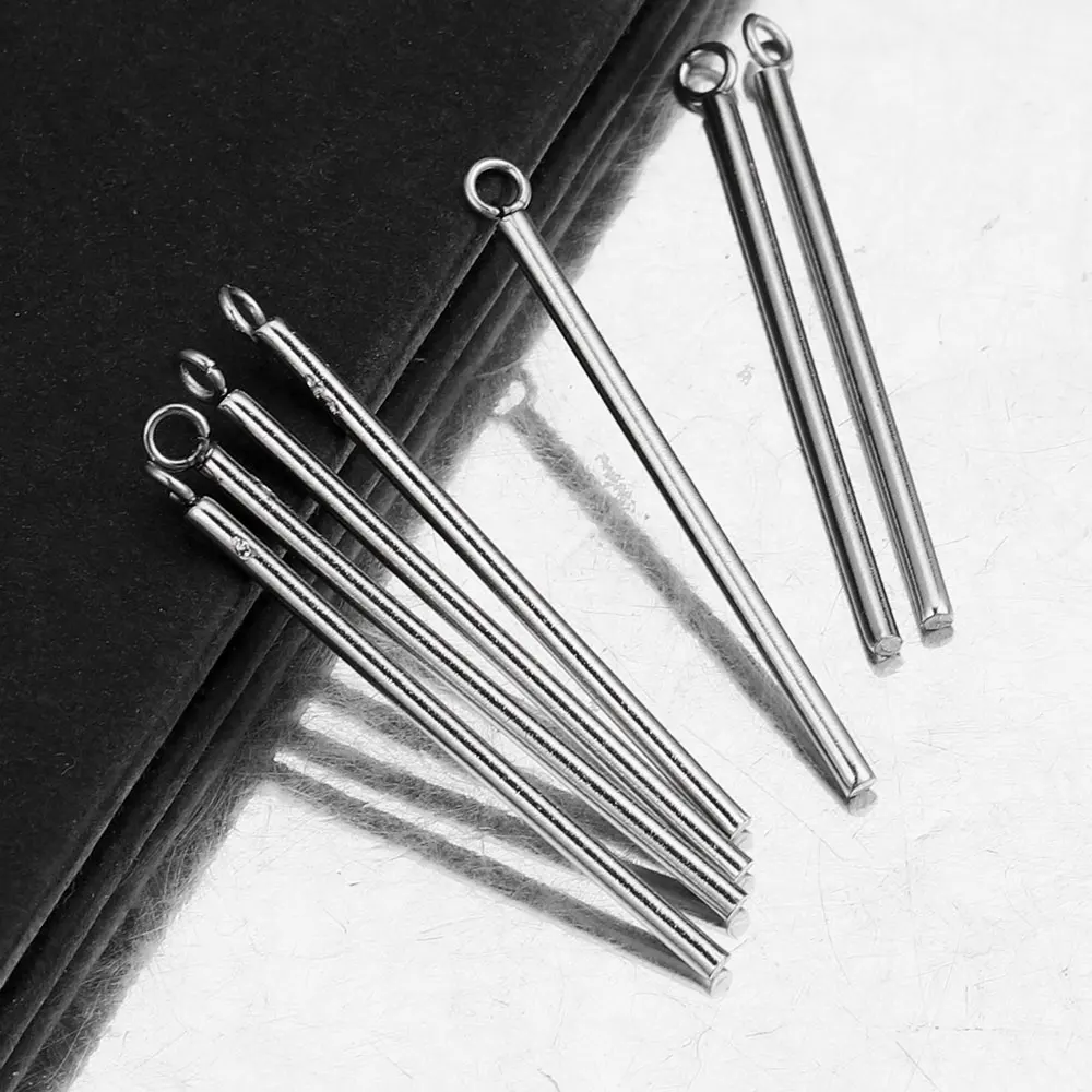 

20pcs/lot Stainless Steel Cylindrical Pendant Earrings Jewelry Making Supplies for DIY Handmade Beaded Material Parts Wholesale