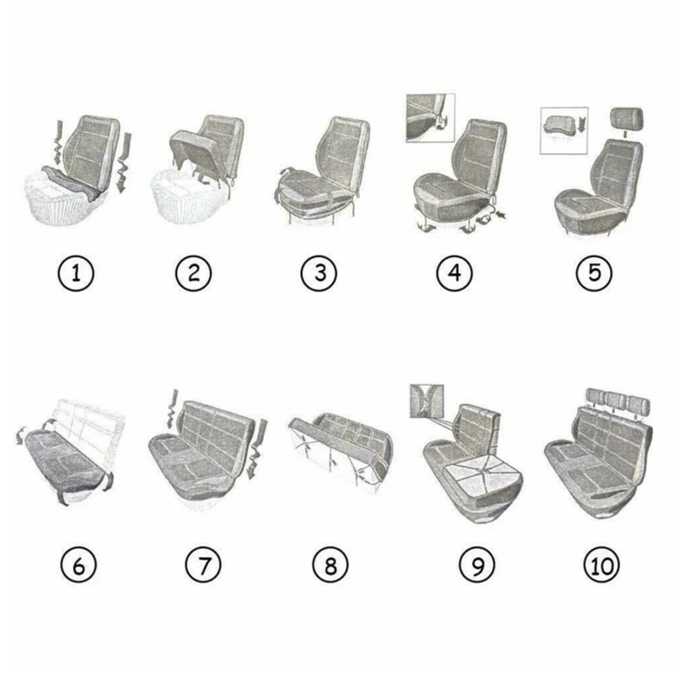 

Set Seat Cover Wear-resistant 4Pcs Accessories Auto Black Dustproof Inner