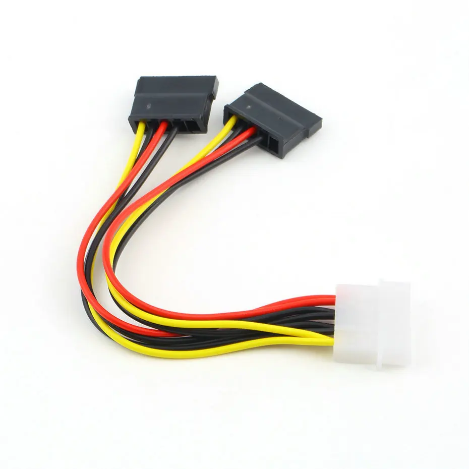 10pcs Serial ATA SATA 4 Pin IDE Molex to 2 of 15 HDD Power Adapter Cable Hot Worldwide Promotion  Компьютеры и