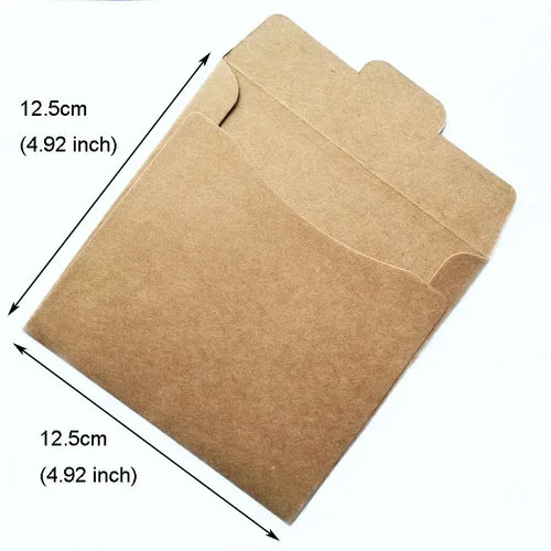 5pcs kraft 5 шт. черный белый красный крафт бумажный подарочный пакет CD сумки Винтажный конверт для карт Скрапбукинг подарок канцелярский конверт - Цвет: 5pcs kraft