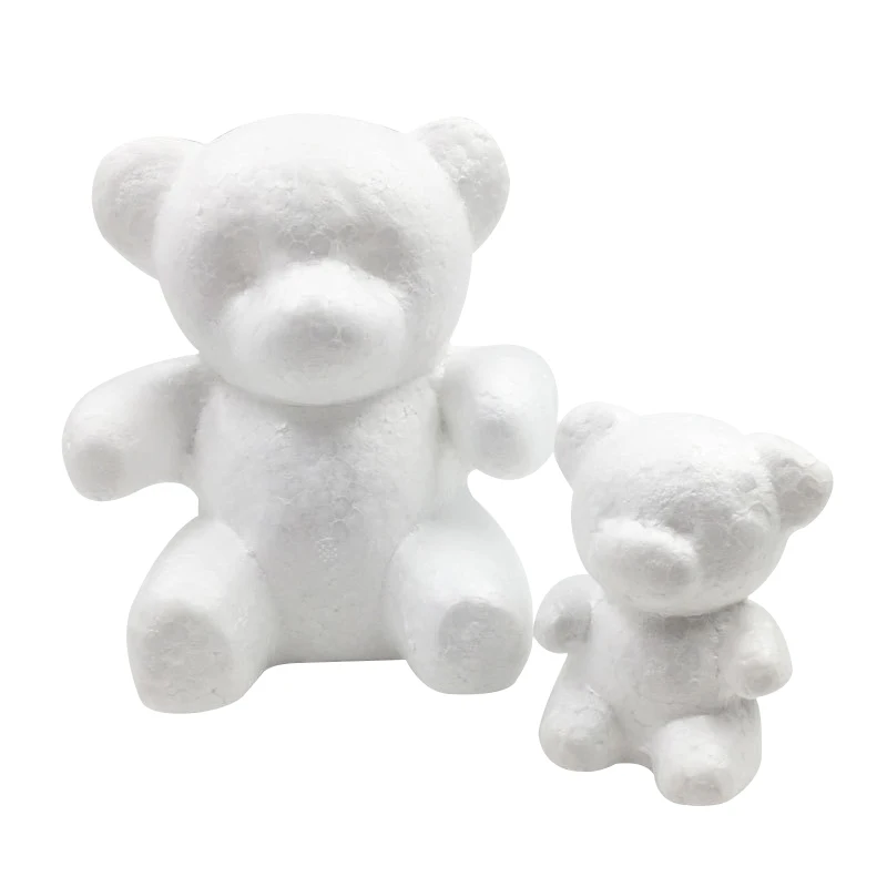 

15*10cm Modelling Polystyrene Styrofoam Foam Bear Model Handmade Material Diy Bear Christmas Party Decoration Supplies Gifts