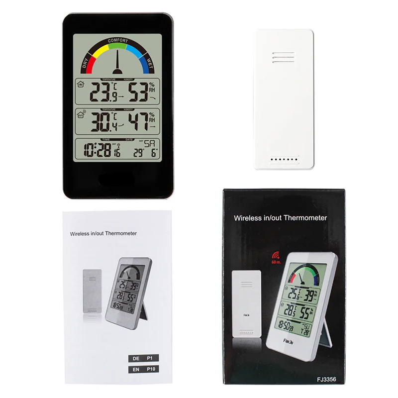 Метеостанция с термометром и цифровым будильником настенный электронный