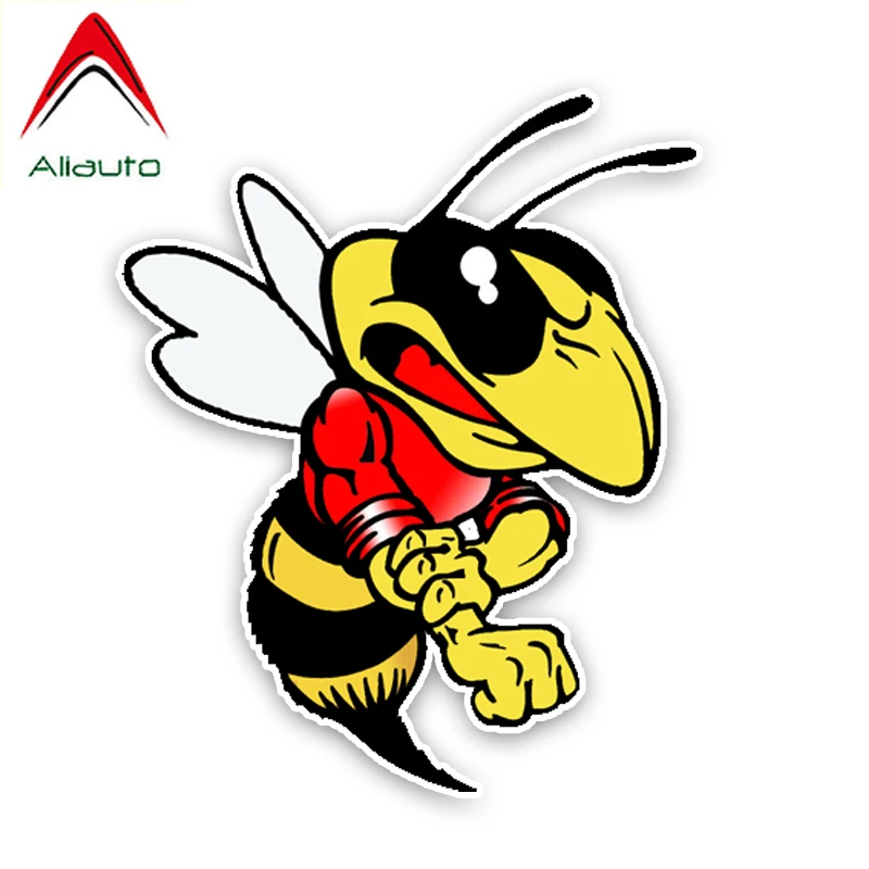 

Модная красивая мультяшная наклейка Aliauto Hornets, цветная искусственная наклейка из ПВХ, аксессуары для мотоциклов, 14 см * 11 см