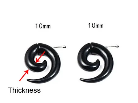 Серьги гвоздики унисекс в виде спирали 10 мм 1 шт.|Серьги-гвоздики| |