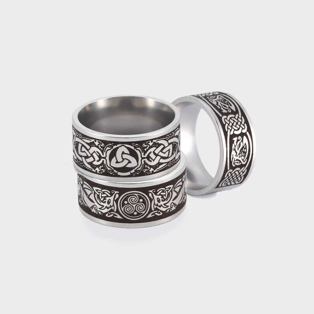 Кольцо COOLTIME Celtics с узлом мужское кольцо деревом жизни амулет драконом винтажные