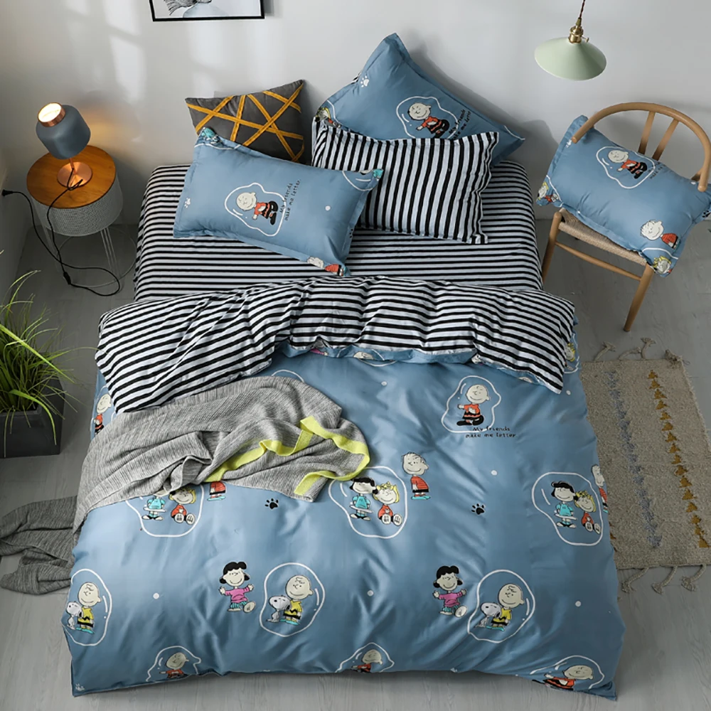 Dark Blue Bedding Thumпостельные принадлежности Магнолия комплект постельного белья Королева Размер свежий удобный элегантный цветочный пододеяльник для девочек Король ПОЛНЫЙ двуспальная односпальная кровать набор - Цвет: Dark Blue Bedding
