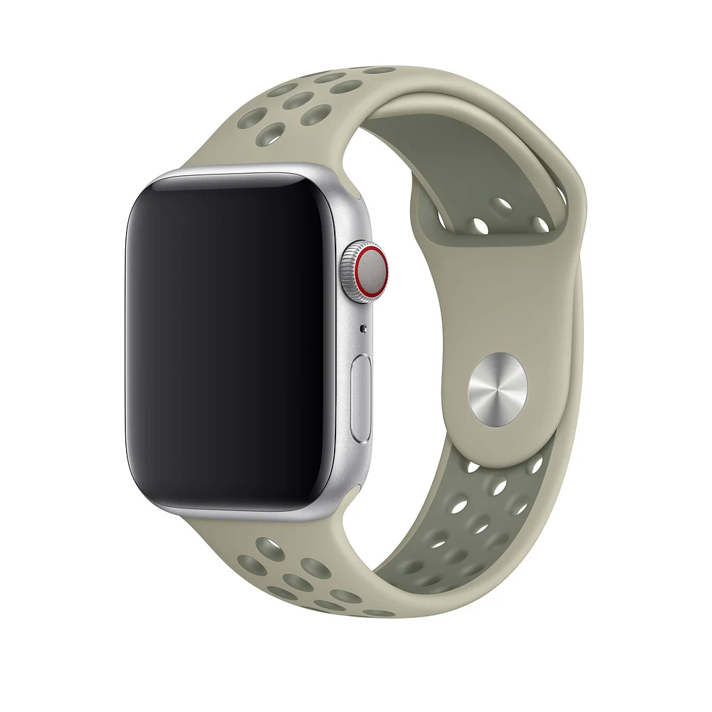Fog Vintage Lichen34 Дышащий силиконовый спортивный ремешок для Apple Watch 5 4 3 2 1 42 мм 38 мм резиновый ремешок для Nike+ Iwatch 5 4 3 40 мм 44 мм - Цвет ремешка: Fog Vintage Lichen34