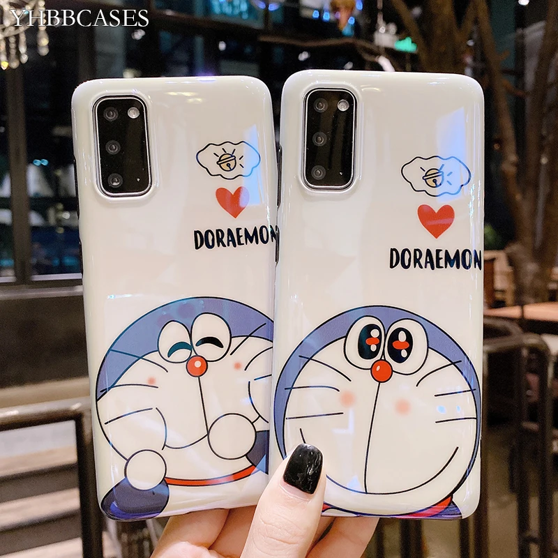 YHBBCASES для Samsung Galaxy S20 S10 S9 Plus Blu-Ray Doraemon мягкие чехлы Note 10 8 9 чехол телефона с рисунком
