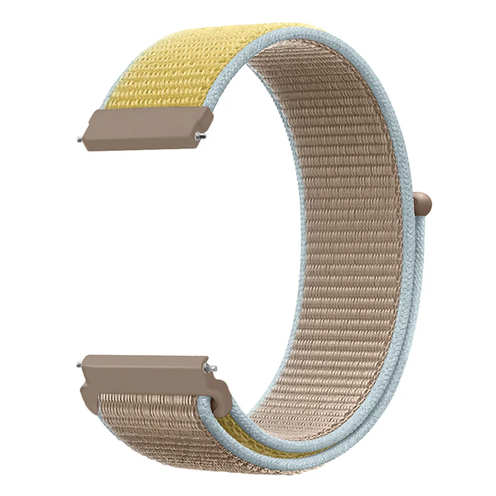 Camel Нейлоновый спортивный ремешок для часов Huami Amazfit Bip на липучке для Amazfit GTR 47 мм 42 мм Amazfit GTS Ремешки для наручных часов 20 22 мм - Цвет ремешка: Camel