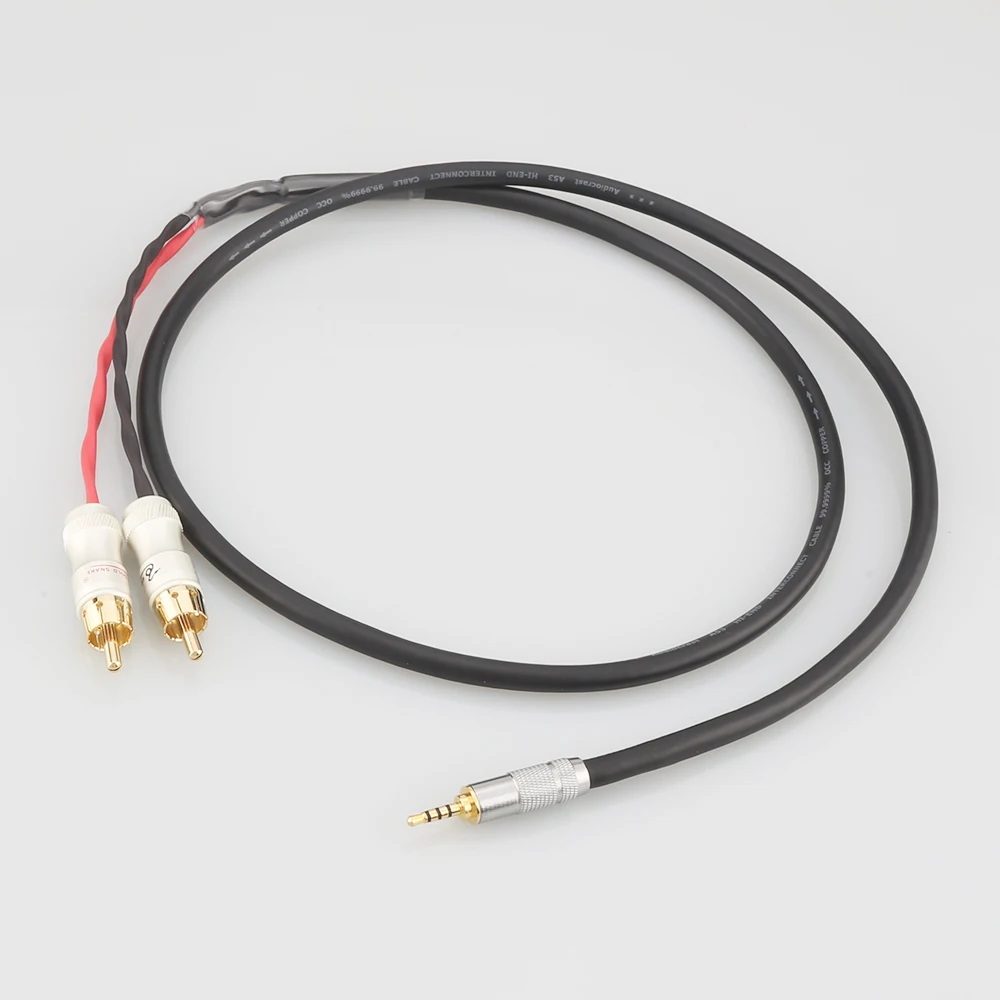 HIFI 2 5/3 5/4 4 мм сбалансированный штекер для RCA аудио адаптер кабель 6 35 XLR 7n-OCC один