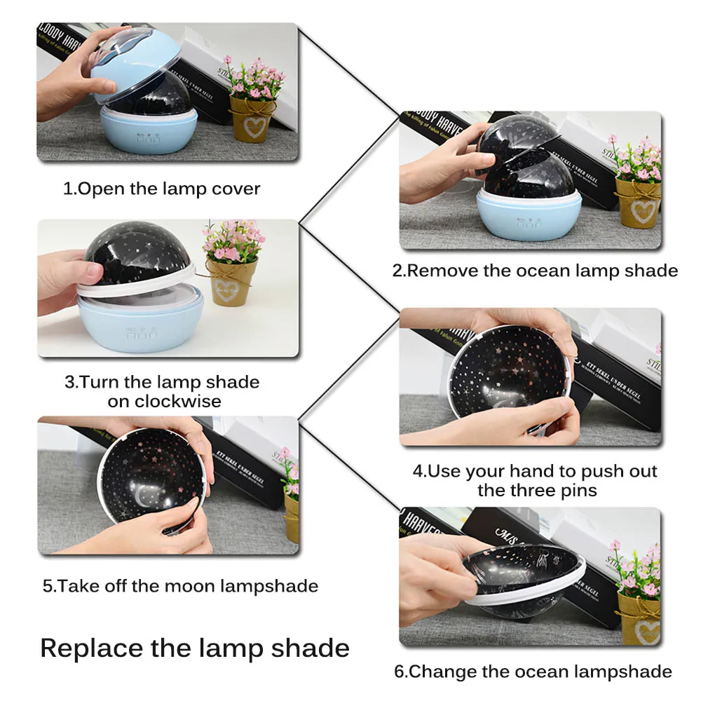 

Galaxy Projector Night Light Starry Sky Planet Magic Home Planetarium Universe LED Colorful Rotate Flashing Star Kids Lamp Gift