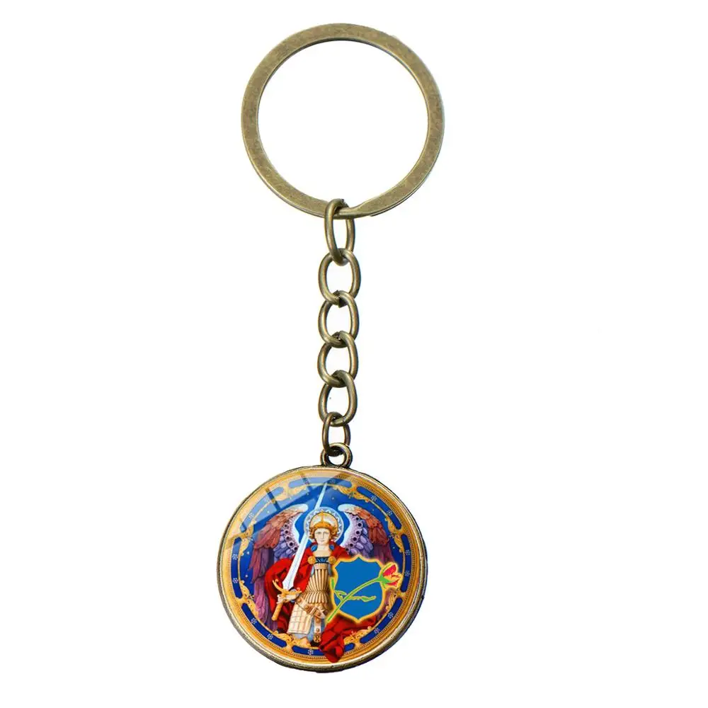 SONGDA винтажный брелок-Шарм Archangel St. Майкл защитит меня, священный щит, защита, знак отправления, брелок, Христианский подарок - Цвет: Style 30