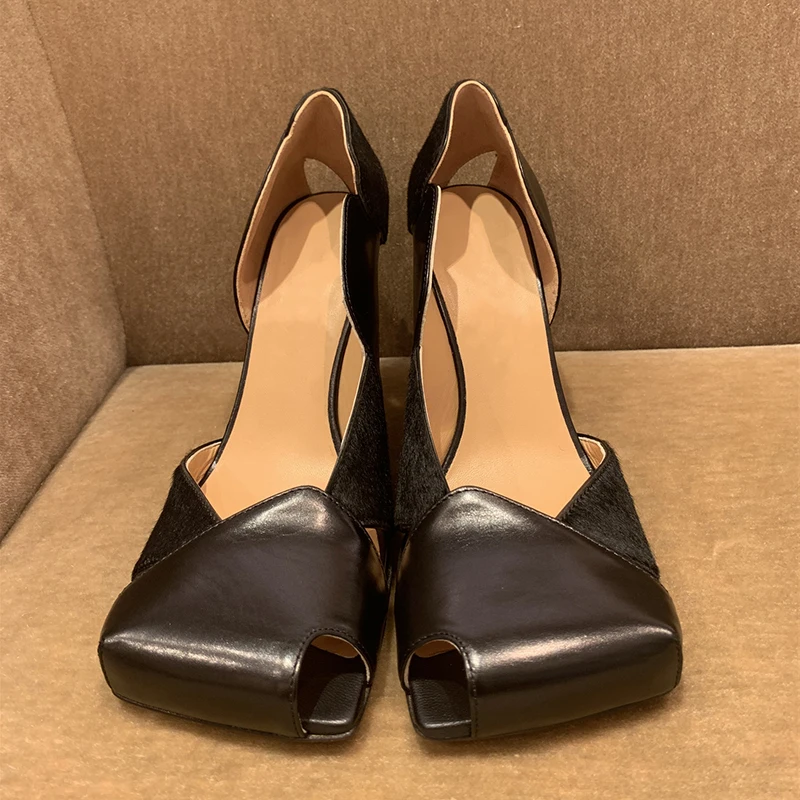 Новинка 2020 года Женские босоножки с квадратным носком на высоком каблуке Обувь