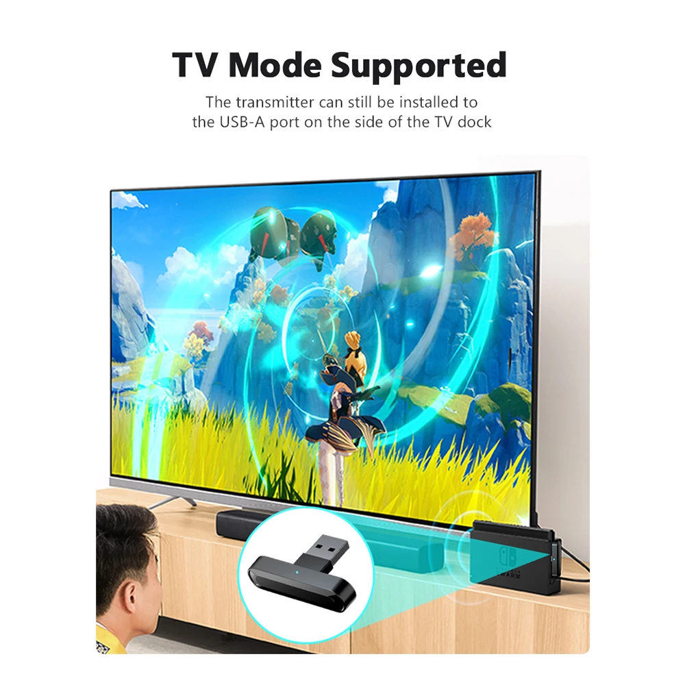 USB C Bluetooth 5.0 Audio Transmitter A2DP SBC Low Latency Dongle For Nintendo Switch PS4 TV PC Type Wireless Adapter | Электроника