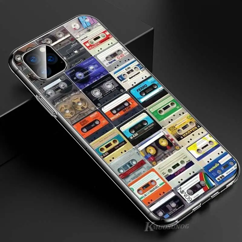 Прозрачный ТПУ чехол Классическая старая кассета для iPhone 11 11Pro XS MAX XR X 8 7 6S 6 Plus 5S чехол для телефона