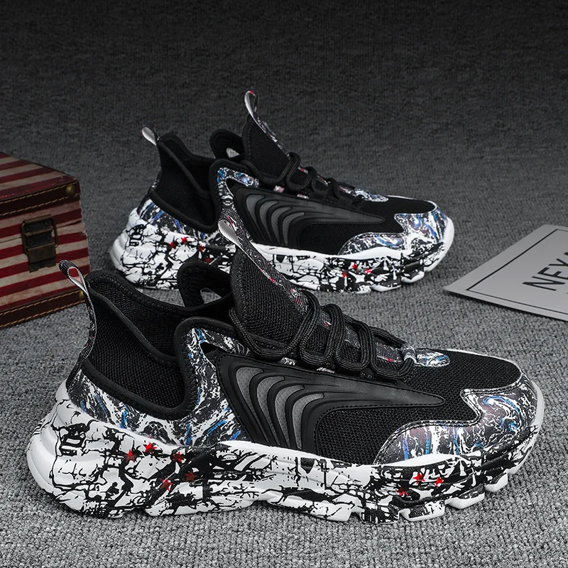 

Кроссовки мужские сетчатые, Повседневные Легкие, дышащие, красные, белые, летняя уличная одежда