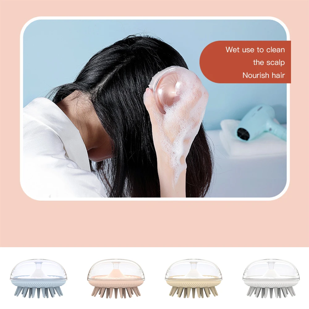 

Shampoo Scalp SPA Massage Comb Wet Dry Hair Care Massager Silicone Brush Hair Wash Anti-Dandruff Bath Shower Brush Scalp Massage