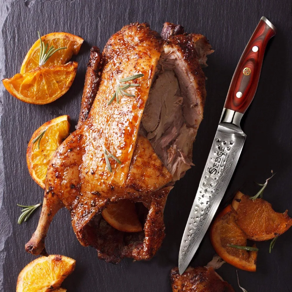 Нож для резьбы по дереву японский нож нарезки из дамасской нержавеющей стали с