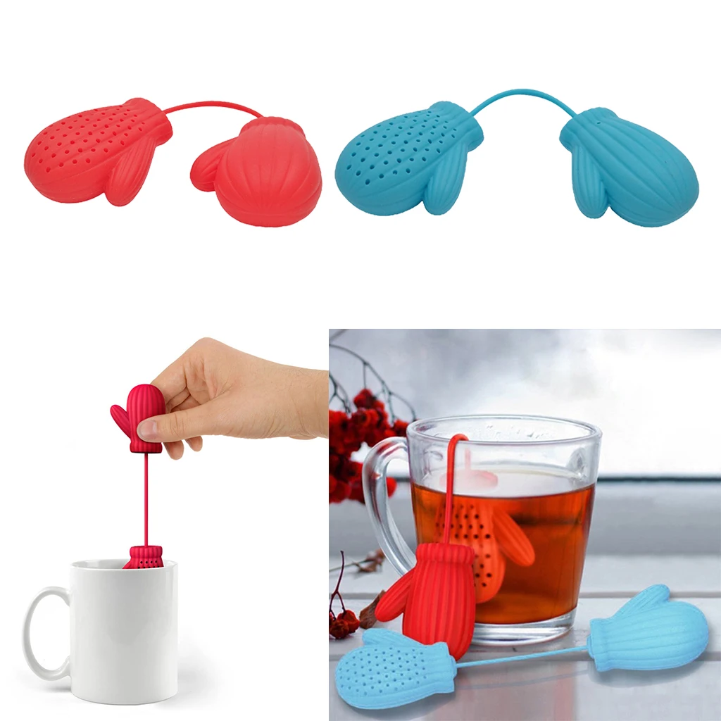 

Silicone Tea Infuser Creative Hanging Tea Strainer Filter Santa Claus Gloves