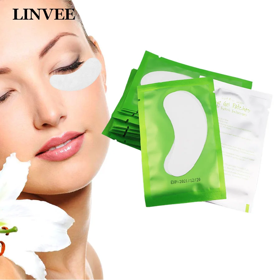 Гелевые бумажные патчи для наращивания ресниц 10/50 пар профессиональные наклейки