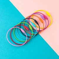 1 5mm colors edc keychain tag rope wire cable loop screw lock gadget ring key stainless steel keyring circle camp fittings